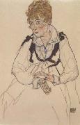 Egon Schiele The Artist' Wife,seated (mk12) Sweden oil painting artist